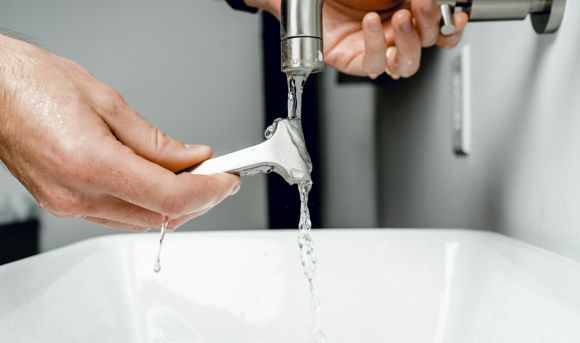 Plumbing - silver faucet
