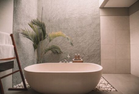 Bath - white ceramic bathtub
