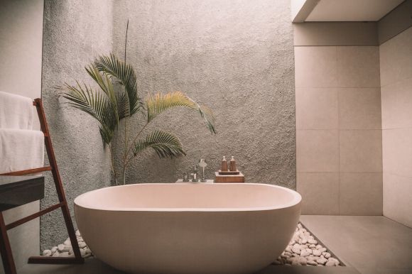 Bath - white ceramic bathtub