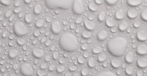 Water Leak - Water texture wet background of light gray color with transparent water drops of different sizes and shapes flowing down together